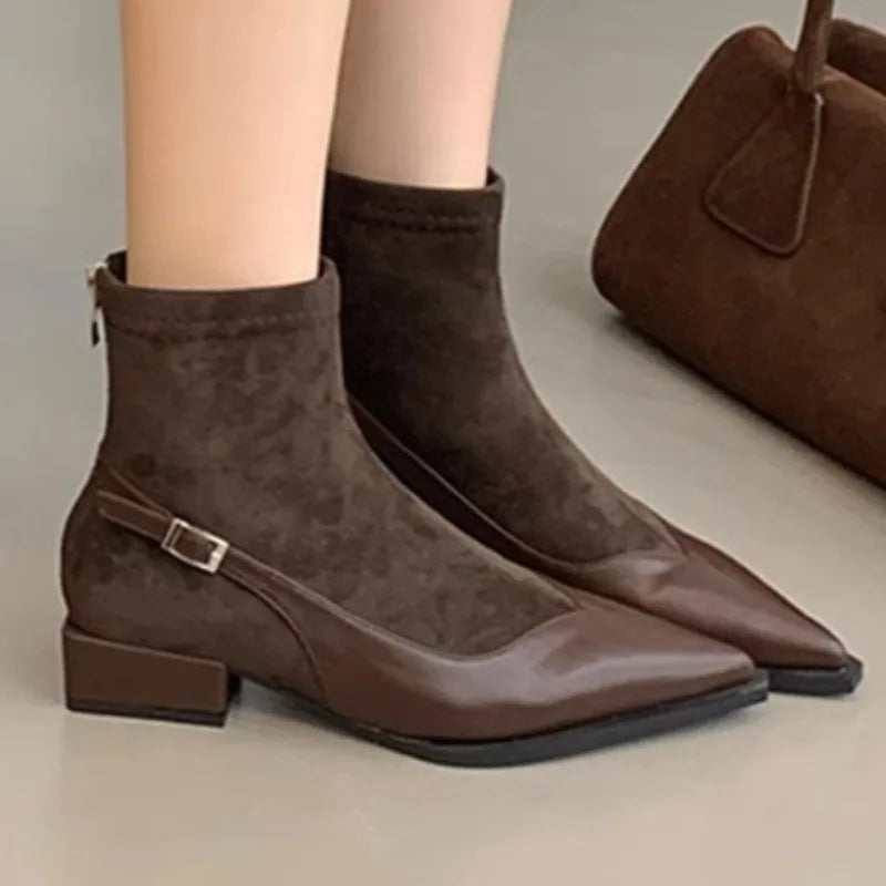 Martin מגפי עור עם רוכסן